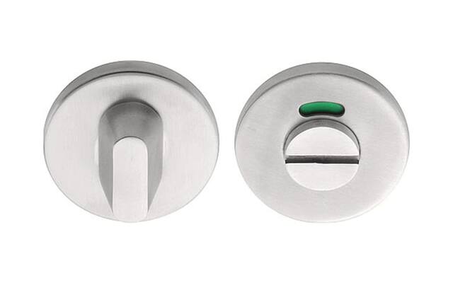 WC-sluiting RVS Intro rond 52mm, 6mm dik rood-groen indicatie 8mm wc stift
