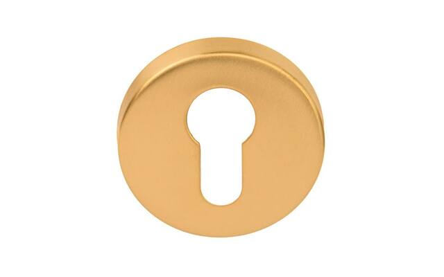 Profielcilinderrozet Mat goud PVD Intro rond 52mm, 10mm dik