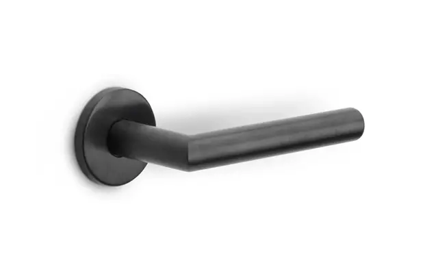 Deurklink Gunmetal PVD Milaan 135mm op ronde verende rozet