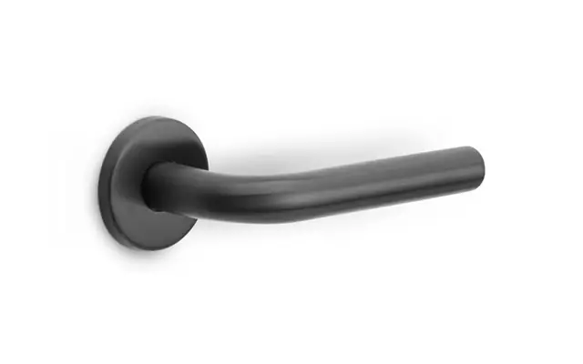 Deurklink Gunmetal PVD Verona 135mm op ronde verende rozet