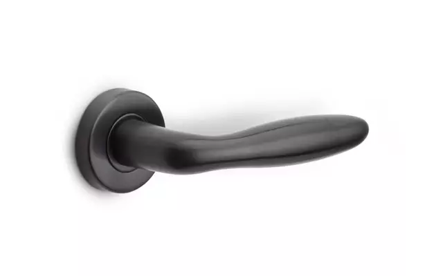 Deurklink Gunmetal PVD Bologna 137mm op verende rozet