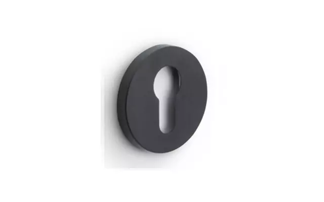 Profielcilinderrozet Gunmetal PVD Intro rond 52mm, 6mm dik
