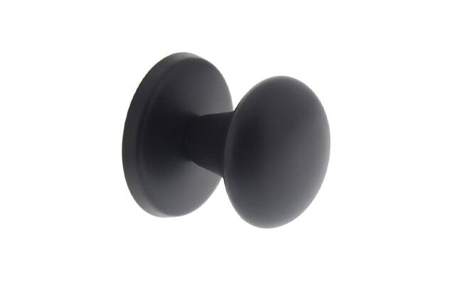 Intersteel Voordeurknop Zwart Paddenstoel 57mm