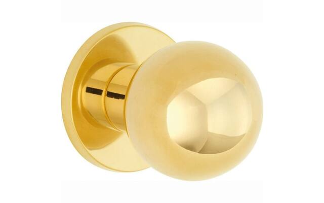 Voordeurknop Messing Kogel rond 60mm