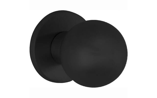 Voordeurknop Zwart Kogel rond 60mm