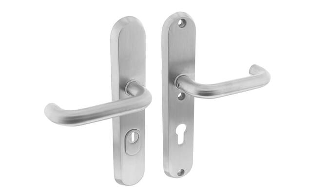 Intersteel Veiligheidsbeslag SKG*** profielcilindergat 72 mm met kerntrekbeveiliging achterdeurbeslag RVS