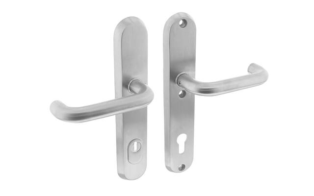 Intersteel Veiligheidsbeslag SKG*** profielcilindergat 92 mm met kerntrekbeveiliging achterdeurbeslag RVS
