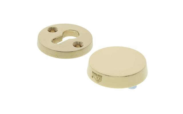 Veiligheidsrozetten Messing SKG 3-sterren rond 58mm, buitenzijde blind
