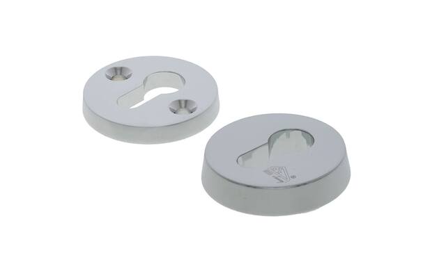 Veiligheidsrozetten set Chroom Rond 58mm SKG3