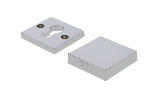 Veiligheidsrozetten set Chroom Bauhaus Blind SKG3 vierkant 55mm