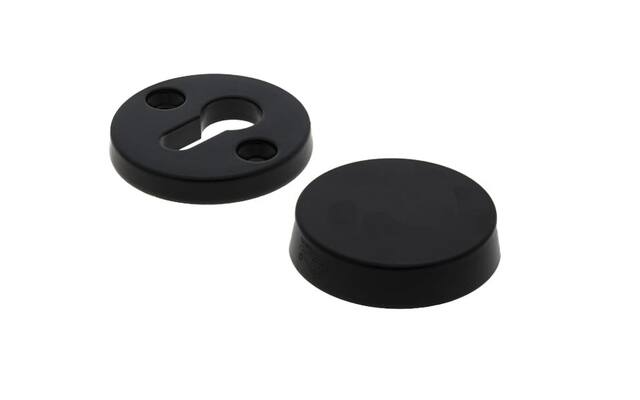 Veiligheidsrozetten set Zwart Rond 58mm Blind SKG3