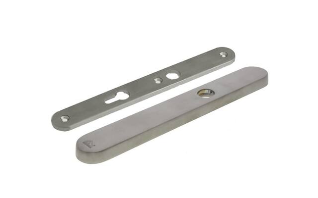 Veiligheidsschilden set Mat nikkel PVD Ovaal Blind/PC72 SKG3