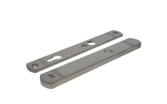 Veiligheidsschilden set Mat nikkel PVD Art Deco Blind/PC92 SKG3