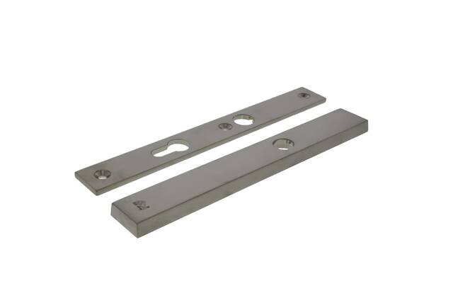 Veiligheidsschilden set Mat nikkel PVD Smal Blind/PC72 SKG3