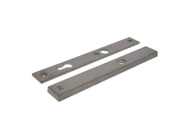Veiligheidsschilden set Mat nikkel PVD Smal Blind/PC92 SKG3