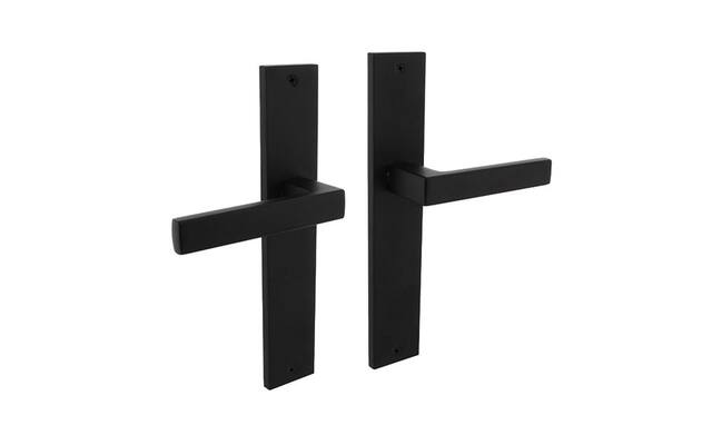 Intersteel Deurkruk Hera op schild 245x45 mm Blind mat zwart