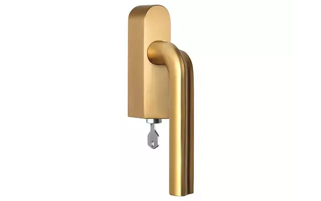 Draaikiep raamkruk Mat goud PVD David Rockwell Eclipse DR100-DKLOCK-O Links Afsluitbaar
