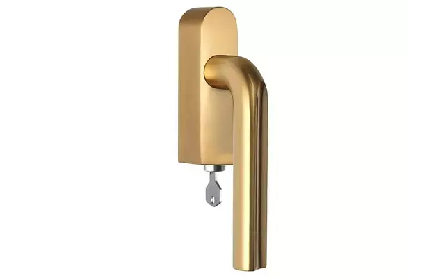 Draaikiep raamkruk Mat goud PVD David Rockwell Eclipse DR101-DKLOCK-O Links Afsluitbaar