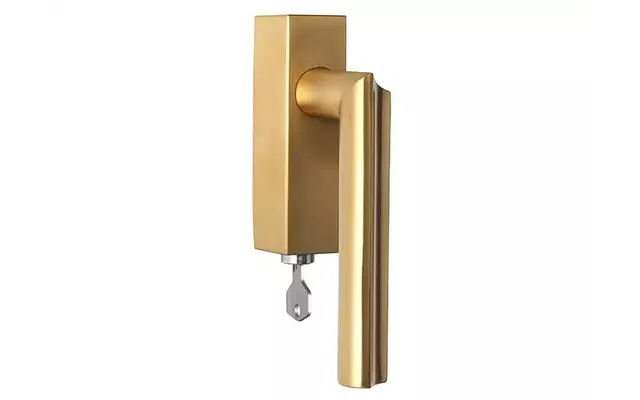 Draaikiep raamkruk Mat goud PVD David Rockwell Eclipse DR102-DKLOCK Links Afsluitbaar