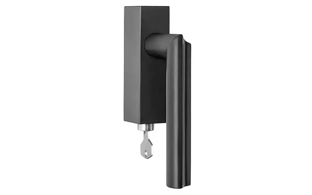 Draaikiep raamkruk Mat Zwart PVD David Rockwell Eclipse DR102-DKLOCK Links Afsluitbaar