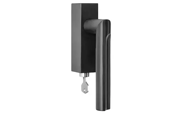 Draaikiep raamkruk Mat Zwart PVD David Rockwell Eclipse DR103-DKLOCK Links Afsluitbaar