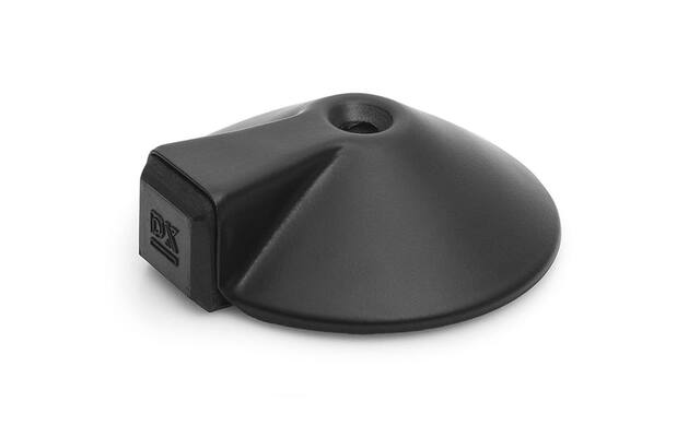Deurstopper vloermodel met zijbuffer Ø85x26 mm RVS zwart