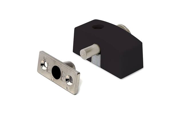 Oplegslot smal met cilinderslot buitendraaiend SKG*®Zwart