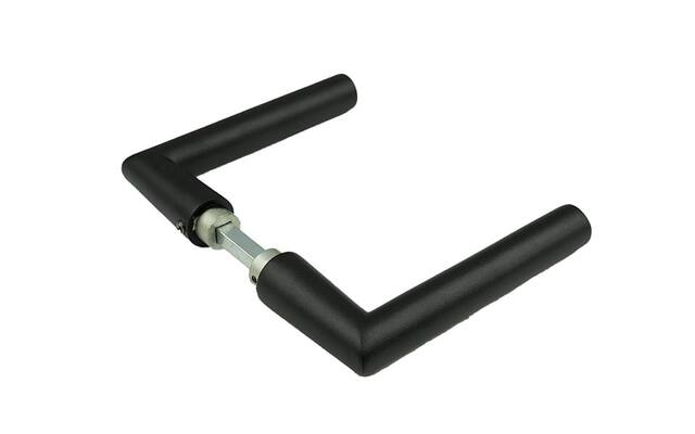 Deurkruk Zwart aluminium Ami L-model type 374 Ral 9005