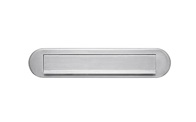 Briefplaat ORION Ovaal rvs Mat