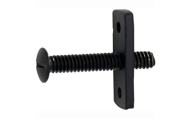 Belegschroef Zwart ijzer Bolkop 38x6mm