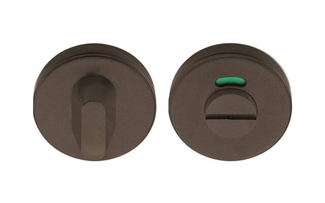 WC-sluiting Brons Intro rond 52mm, 6mm dik rood-groen indicatie 5/6/7/8 mm wc stift