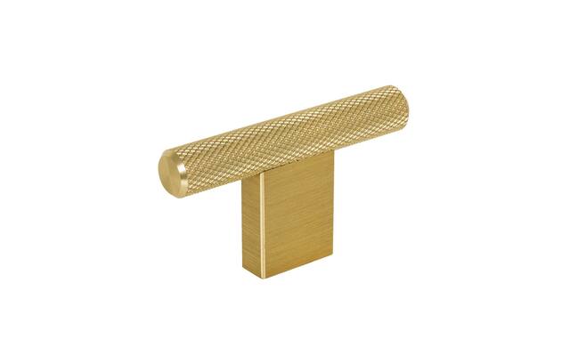 Meubelknop T- Knop Graf Mat Goud rond 10mm
