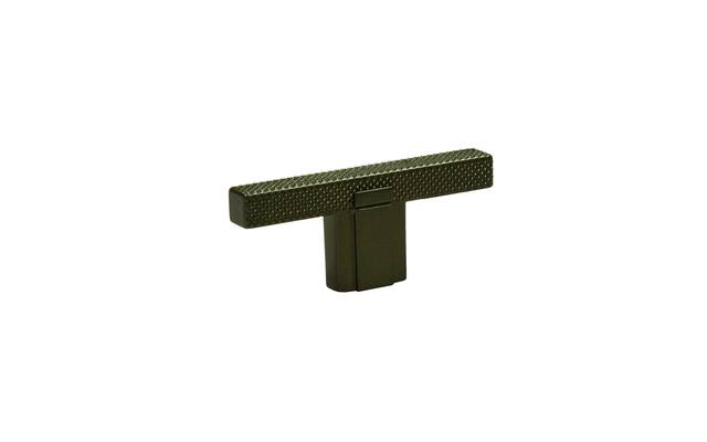 Meubelknop T- Knop strakke ribb Metallic groen