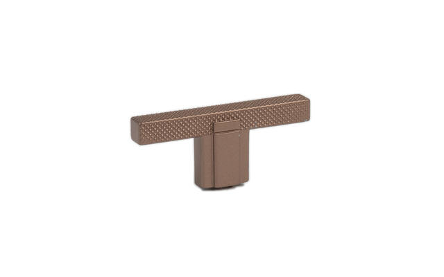 Meubelknop T- Knop strakke ribb Brons