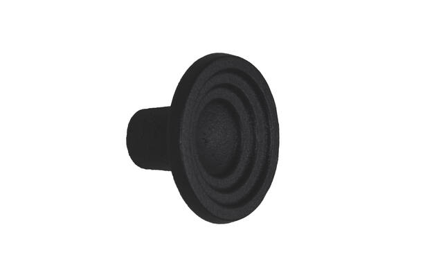 Meubelknop Fleur rond 46mm H-30mm oud Zwart
