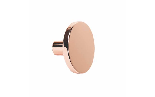 Meubelknop Como rond 26 H-18mm Glimmend Koper