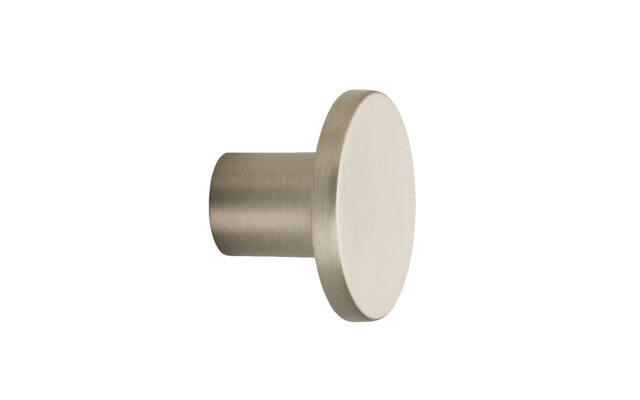 Meubelknop Como rond 26 H-18mm RVS look