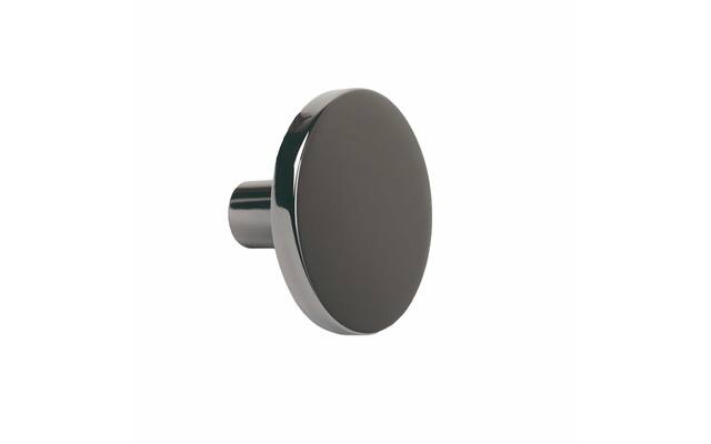 Meubelknop Como rond 26 H-18mm Zwart nikkel