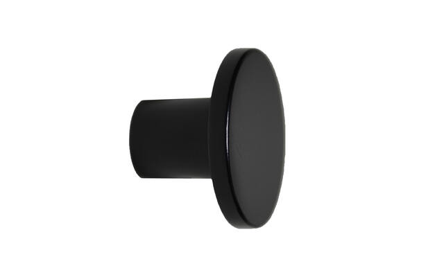 Meubelknop Como rond 26 H-18mm Zwart