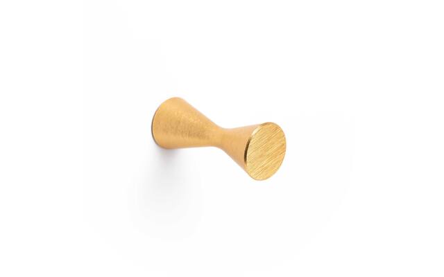 Kapstokhaak Diabolo rond 21mm H-50mm Mat Goud