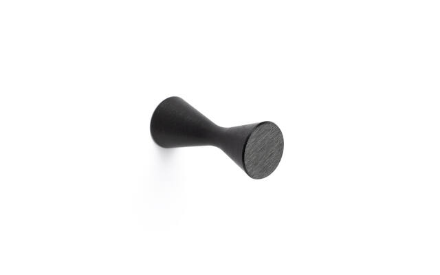 Kapstokhaak Diabolo rond 21mm H-50mm Zwart