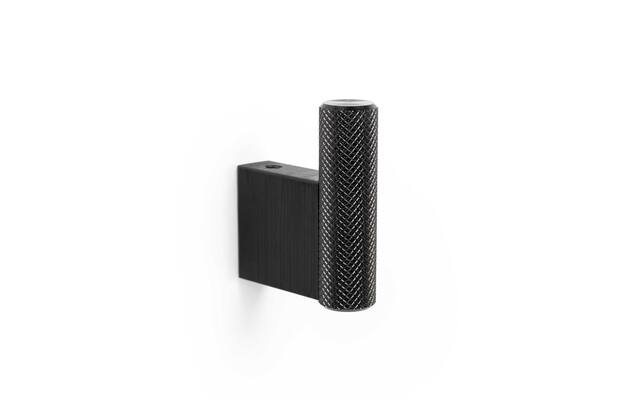 Handdoekhaak Graf rond 14mm H-50mm Zwart