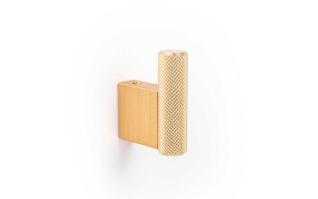 Handdoekhaak Graf rond 14mm H-50mm Mat Goud