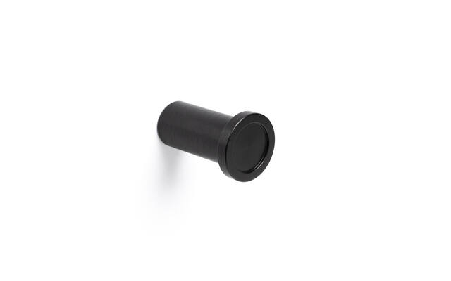 Handdoekhaak Dop rond 28mm H-45mm Zwart