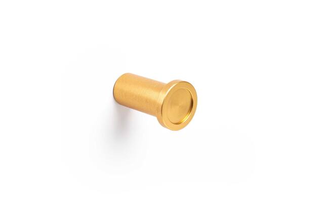 Handdoekhaak Dop rond 28mm H-45mm Mat Goud