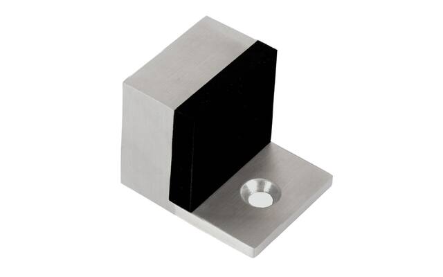 Deurstopper RVS vierkant vloermontage 32x32x40mm