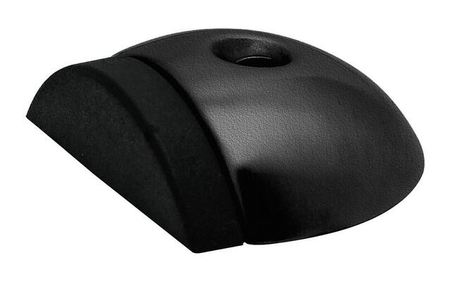 Deurstopper Zwart halve bol vloermontage 56x47mm