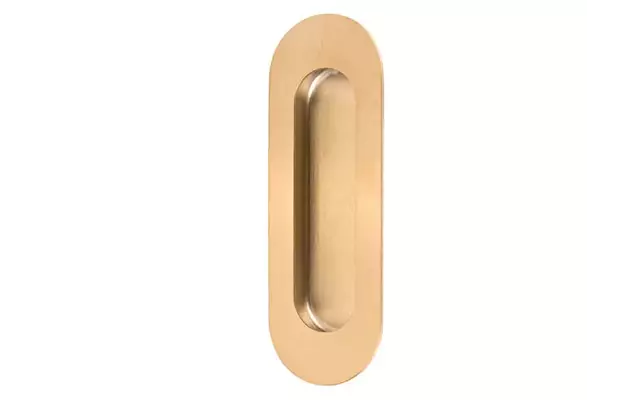 Schuifdeurkom Mat Goud Ovaal 120x41mm – Formani Model LB41