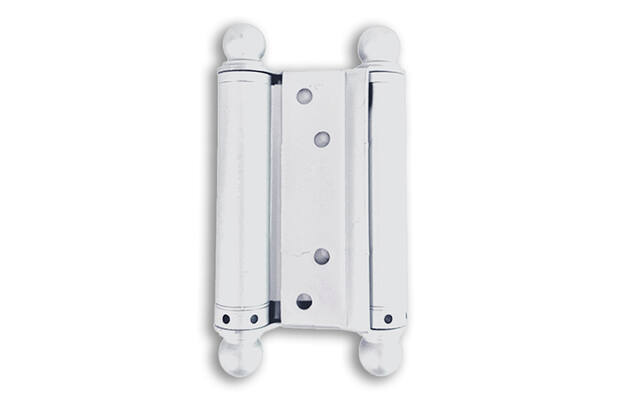 Bommerscharnier Wit met Sierknop 125mm dubbelwerkend – deurdikte 30–35 mm