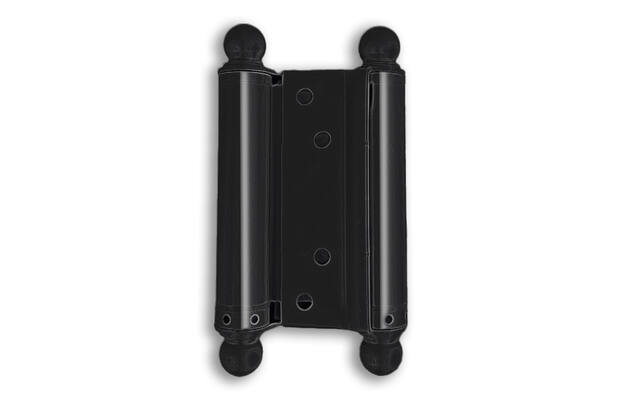 Bommerscharnier Zwart met Sierknop 150mm dubbelwerkend – deurdikte 35–40 mm